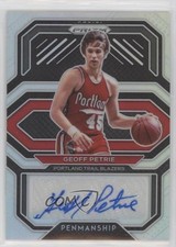 2020-21 Panini Prizm Penmanship Silver Prizm Geoff Petrie #PE-GEO Auto 16m5