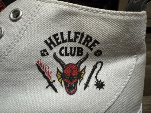 Stranger Things Hellfire Club Akedo High Top Shoes Sneakers Size US 8 Mens Used - Picture 5 of 17