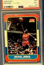 1986 MICHAEL JORDAN's  ROOKIE FLEER #57 Basketball Card PSA 3.5 VG+ HOF GOAT CHI. rookie card picture