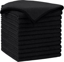 12-PACK Microfiber Cleaning Cloths - Ultra-Soft, Lint-Free Streak-Free Towels