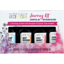 Aura Cacia Essential Oil Diffusion Blends Journey Kit 4 Count