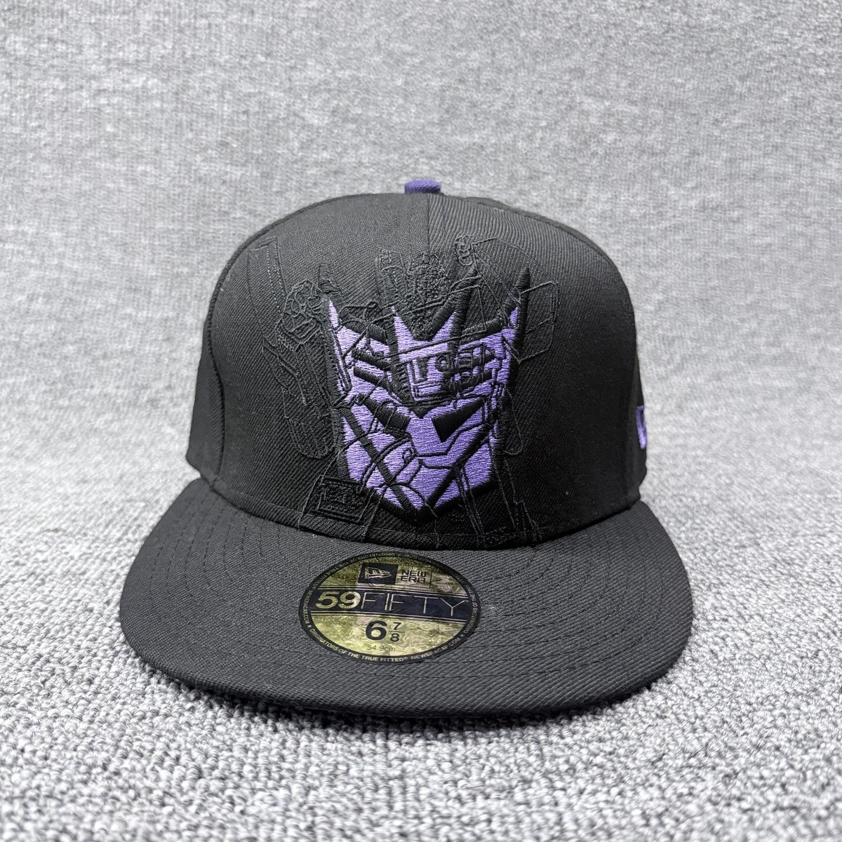New Era 59FIFTY Transformers Soundwave Big Face Decepticon Fitted Hat 6 7/8