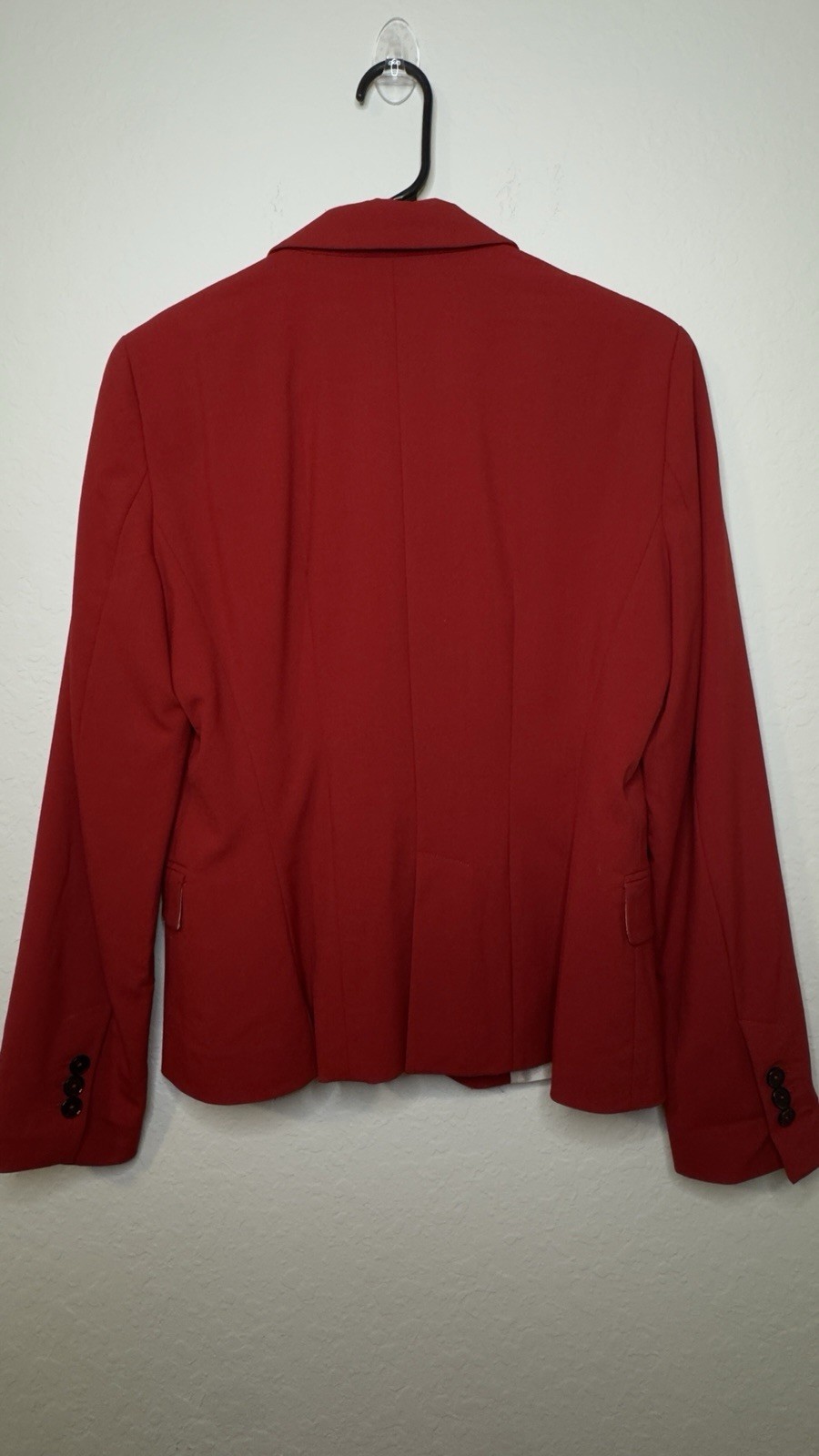 Zara Basic Red Blazer Size Large Shoulder Pads￼Su… - image 5