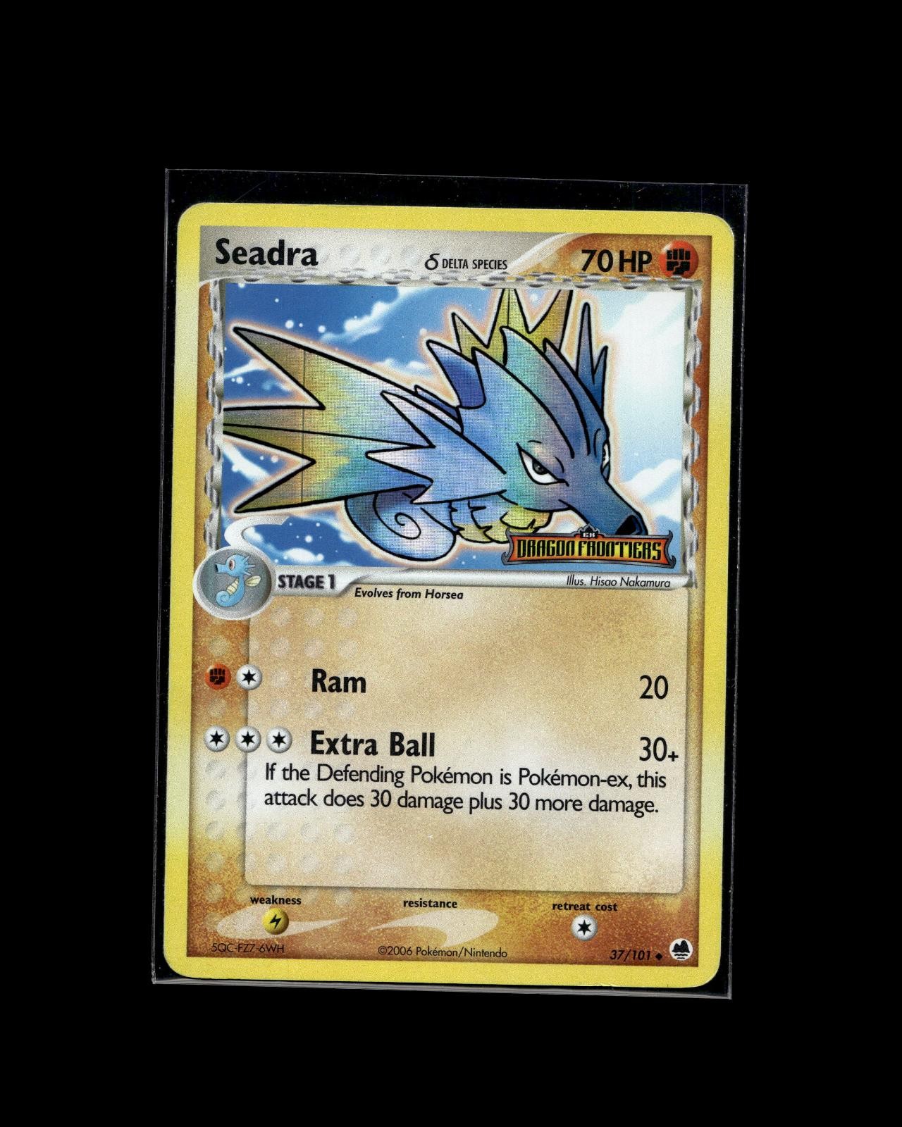 Seadra (Stamped) 37/101  Rholo U Dragon Frontiers Pokemon 2006 EN LP