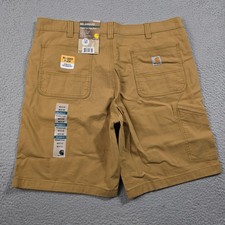 CARHARTT SHORTS MEN 40 BROWN Khaki Rugged Flex Relaxed Fit Stretch Work 10 NWT C