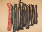 Vtg Lot 8 Brass Jean Fly Zippers Scovill Gripper Zipper Waldes 4"-6" Levi’s