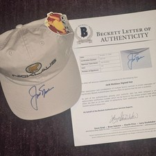 JACK NICKLAUS PGA Signed Embroidered GOLDEN BEAR HAT w/ Beckett LOA