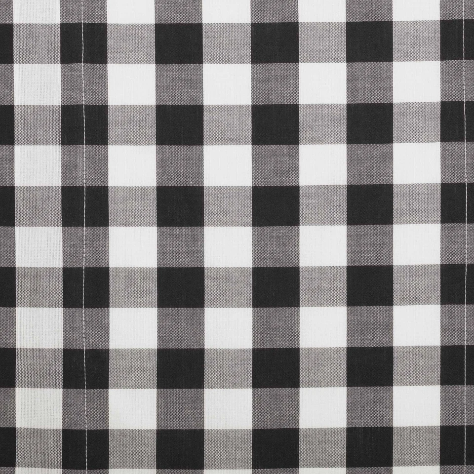 Par de paneles de 84"x40" para granja cortinas de ventana Annie de bolsillo de varilla negra marcas VHC Foto 4 de 4