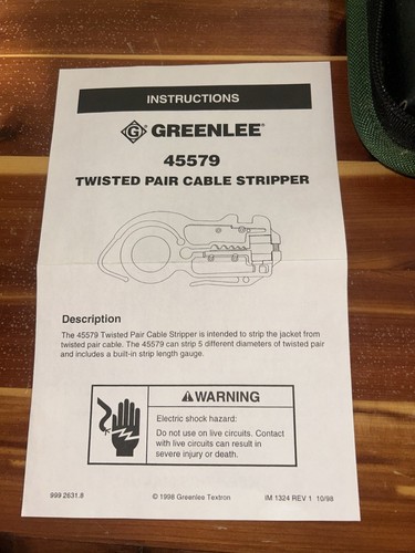 NEW - GREENLEE 45579 CATEGORIA 5 KIT TERMINAZIONE DATI E TEST - Foto 10 di 11