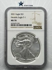 2021 Silver Eagle NGC MS70 T-1 Heraldic Eagle