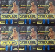 Zeus Plus 1600 Male Enhancement Supplement 6X Double Pack - (12) 