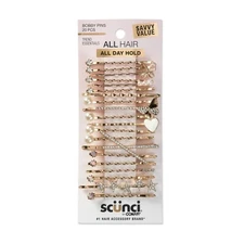 Scunci Value Pack Bobby Pins, All Hair, Gold, 20 Count - NEW