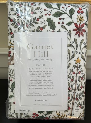 Garnet Hill FLANNEL QUEEN Sheet Set Deck The Halls Christmas Holidays NWT NEW