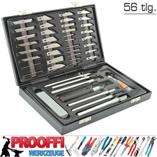 56 tlg Schnitzmesser Set Modellbau Präzision Bastel Schnitz Messer / Skalpell 7x
