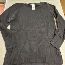 Ann Taylor Loft Black Pullover Sweater Top Sz Small Ribbed New