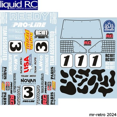 Associated 7834 RC10T Cliff Lett Team Moo Decal Set