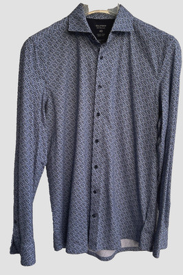 Zwei Herren Hemden Langarm OLYMP 24/Seven Level 5 + Drykorn Cotton in Gr 40 Blau
