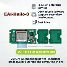 NEW Hailo-8 M.2 AI Accelerator Module 26 TOPS Compatible with Raspberry Pi 5