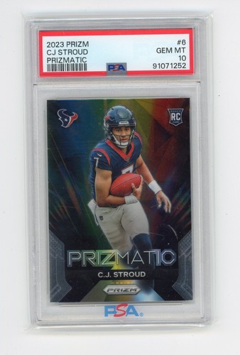 2023 Panini Prizm CJ Stroud #6 RC Rookie Prizmatic PSA 10 GEM (AP)