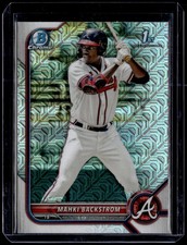 2022 Bowman #BCP-121 Mahki Backstrom Chrome Prospects Mojo Aqua Refractors #/225