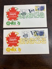 United States Interesting Cachets and Cancels 1975 Compex Show Honoring Canada