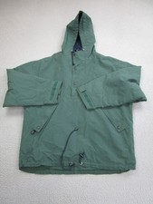 Vintage GAP Jacket Mens L Green Anorak Pullover Hooded Fleece Lined 90s Sean