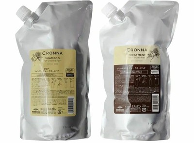 Milbon CRONA for Colored Hair Shampoo 1000ml + Treatment 1000g Refill Set