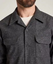 Pendleton Board Shirt Jac Grey Men’s Size L Virgin Wool