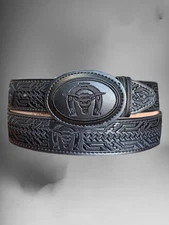 Cinto bordado Piteado Toro Men’s Western Cowboy Belt embroidered Bull