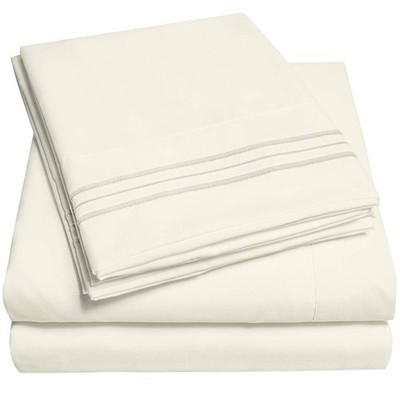 1500 Supreme Collection California King Sheet Sets Ivory - Luxury Hotel Bed S...