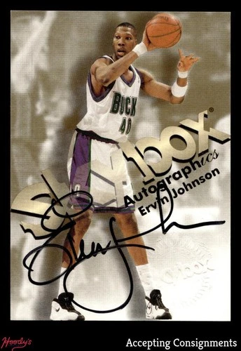 1998-99 SkyBox Premium Autographics Ervin Johnson AUTO BUCKS
