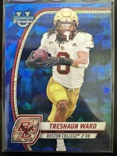 Treshaun Ward 2024 Bowman University Chrome #176 Sapphire Boston College Eagles
