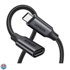 USB C Extension Cable, 3.3Ft/10Gbps/100W, USB C 3.2 Extender Nylon Type C Mal...