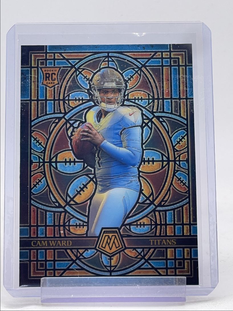 CAM WARD 2025 MOSAIC STAINED GLASS ROOKIE PRIZM SSP TITANS #25 RC Q0631