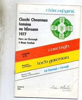 GAA HURLING WEXFORD V CORK ALL IRELAND FINAL 1977