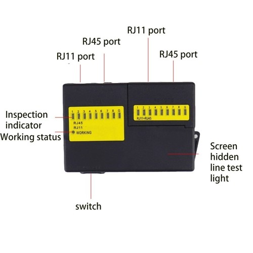 RJ45 Cable Lan Tester Ethernet CAT5 LAN Cable Tester Networking Tool - Photo 5/8
