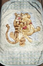 Vintage Disney Winnie The Pooh Tigger Plush Throw Blanket Plaid Y2K