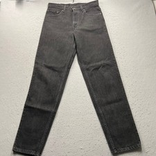 Levi's 550 Relaxed Fit Tapered Leg Jeans Black Wash W32 L34 Made in USA 550-0260