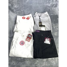 Mujeres Pantalones Cortos Jean Pantalones Capri Paquete Marca Levis Jordache Gloria Nuevo con Etiquetas Lote de 4