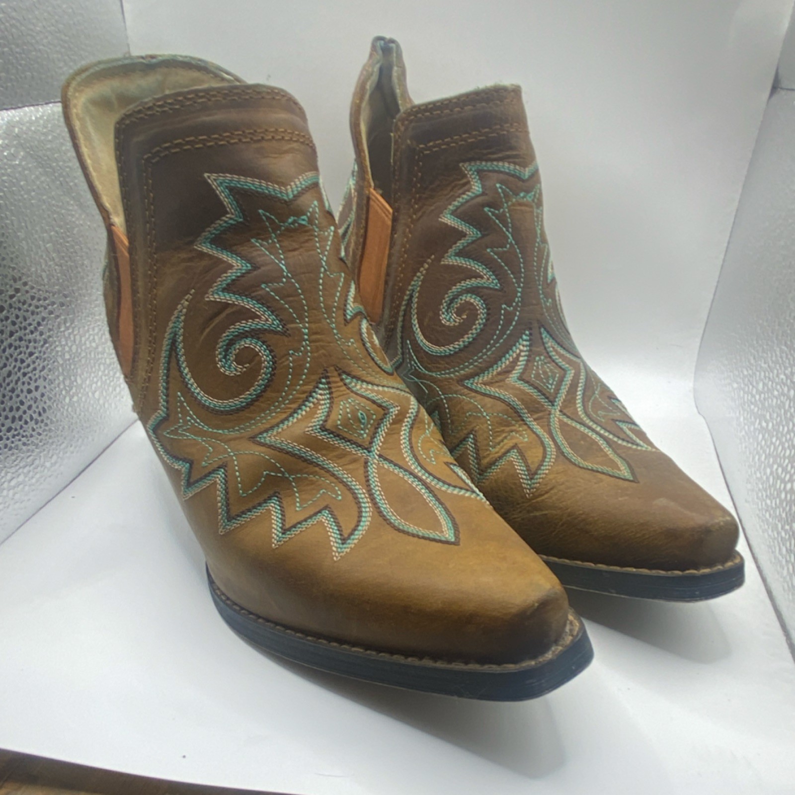 Durango DSC Women's Brown/Turquoise Leather Ankle… - image 1
