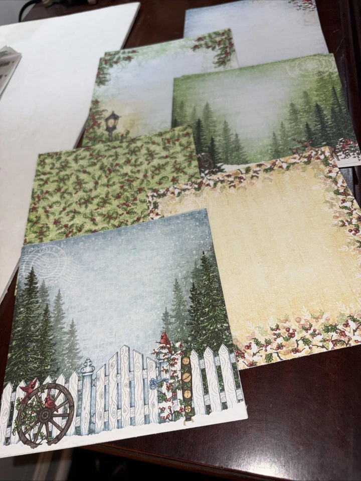 Heartfelt Creations 26 Sheet Festive Holly Collection 6x6 Scrapbook Paper - Image 3 of 4