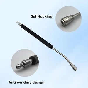 Rallonge de la laveuse la pression Wand en acier inoxydable Wand 1/4 pouce Haute-prés SL