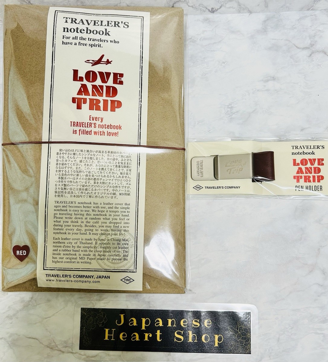 TRAVELER'S Notebook LOVE AND TRIP Limited Red (Regular Size) w/Pen