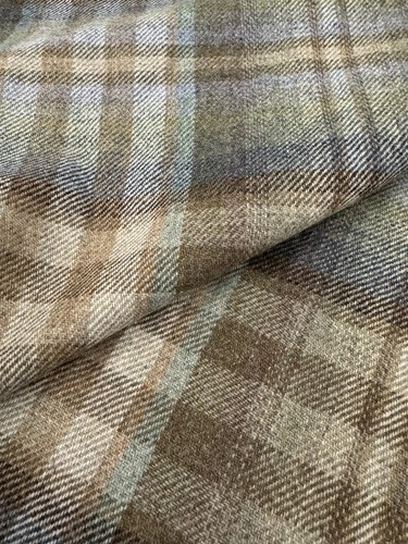 Mulberry Lee Jofa Wool Check Plaid Fabric- Nevis Lovat Heather 1.10 yd FD748.R17