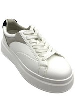 Steve Madden Women's Venture Lace-Up Platform Sneakers White/Multi