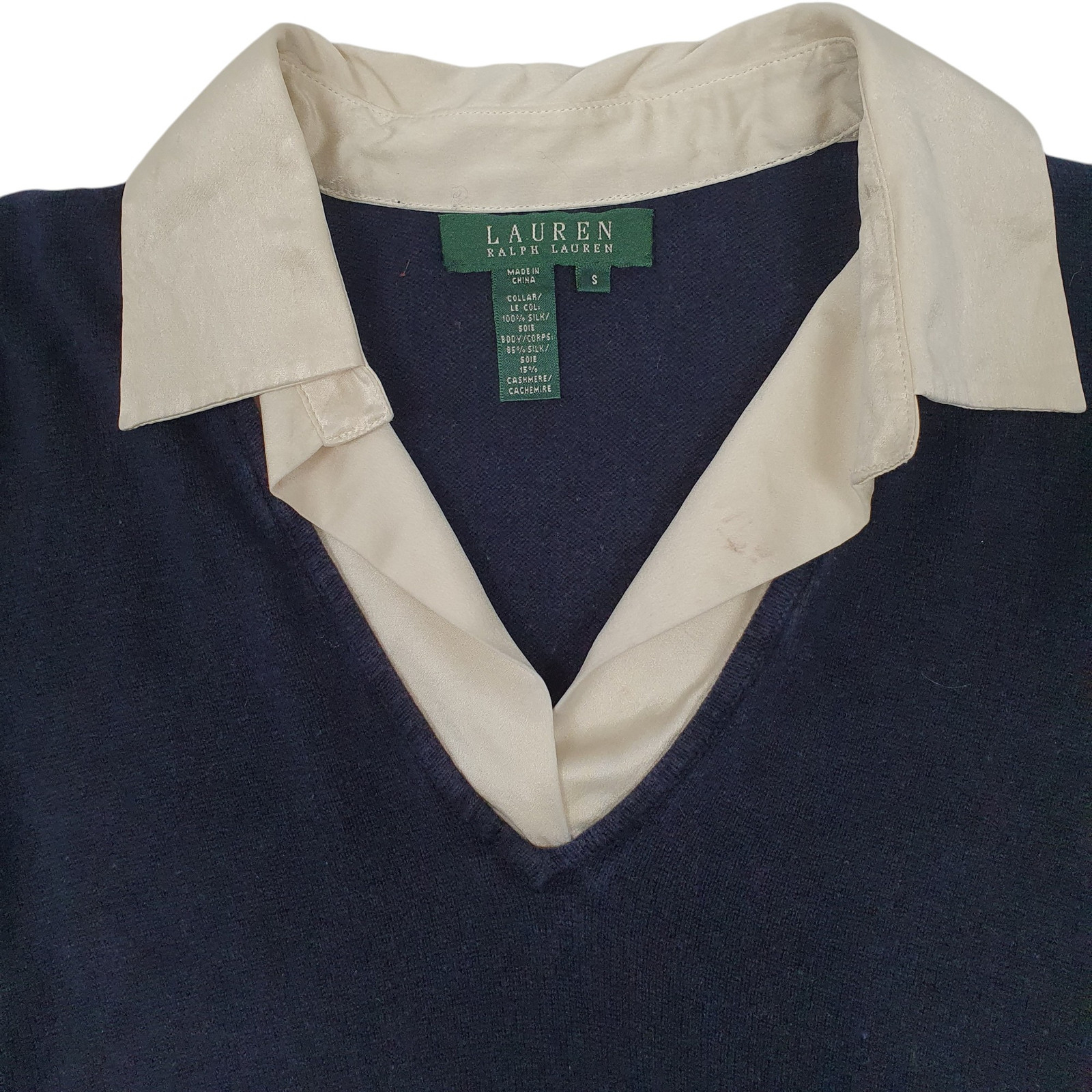 RALPH LAUREN Crewneck Collared Jumper Sweatshirt Womens S image 2
