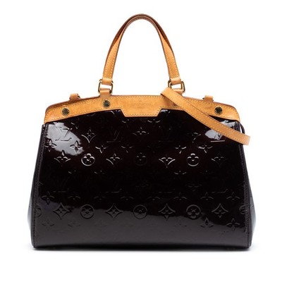 Louis Vuitton Monogram Vernis Brea MM Pre-Loved Satchel Purple