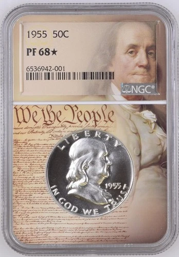 1955 Franklin Half NGC PF68 STAR Brilliant White Special Label We The People