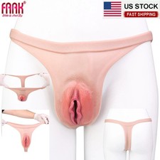 Silicone Pants Fake Vagina Shorts Panty Thicken Hip Shaping Underwear For Male