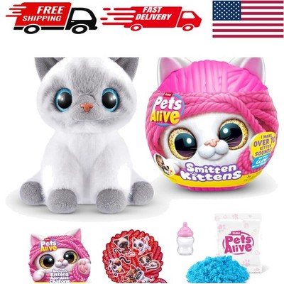 Collect All 8 Smitten Kittens - Interactive Plush Toy with Milk Bottle & Sounds